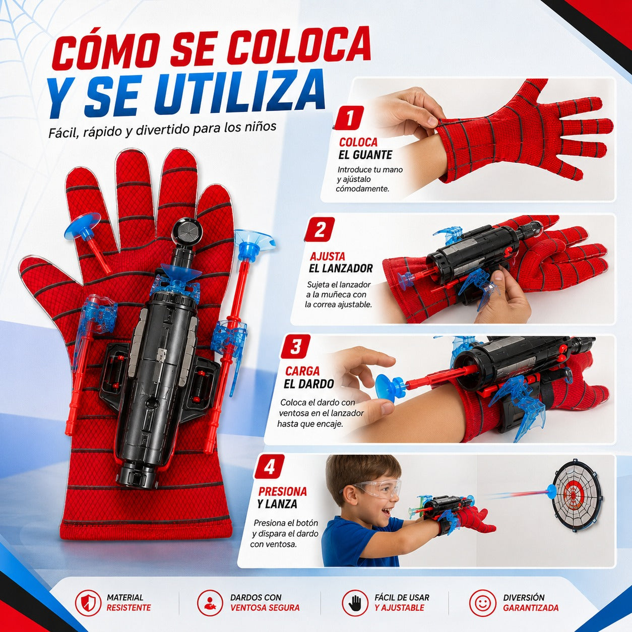 SPIDER PRO | GUANTE LANZADOR DE DARDOS