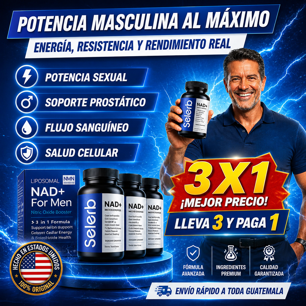 PACK 3X1 NAD+ SELERB BOOSTER