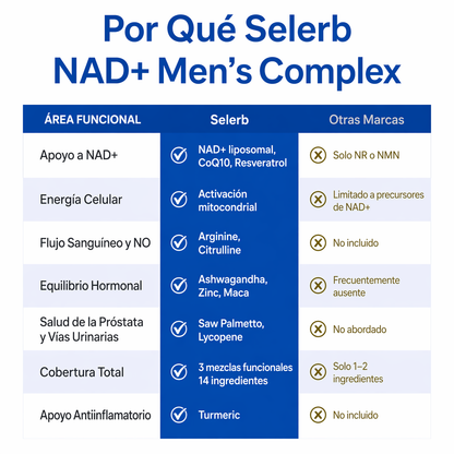 NAD+ SELERB BOOSTER Energía, potencia y vitalidad masculina total