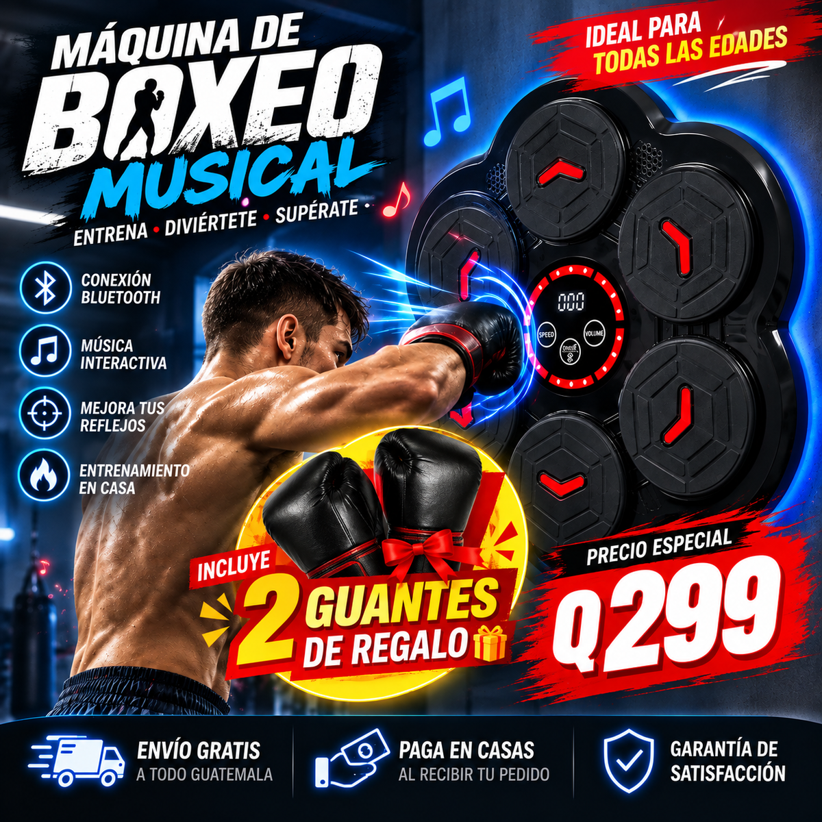 MAQUINA DE BOXEO MUSICAL