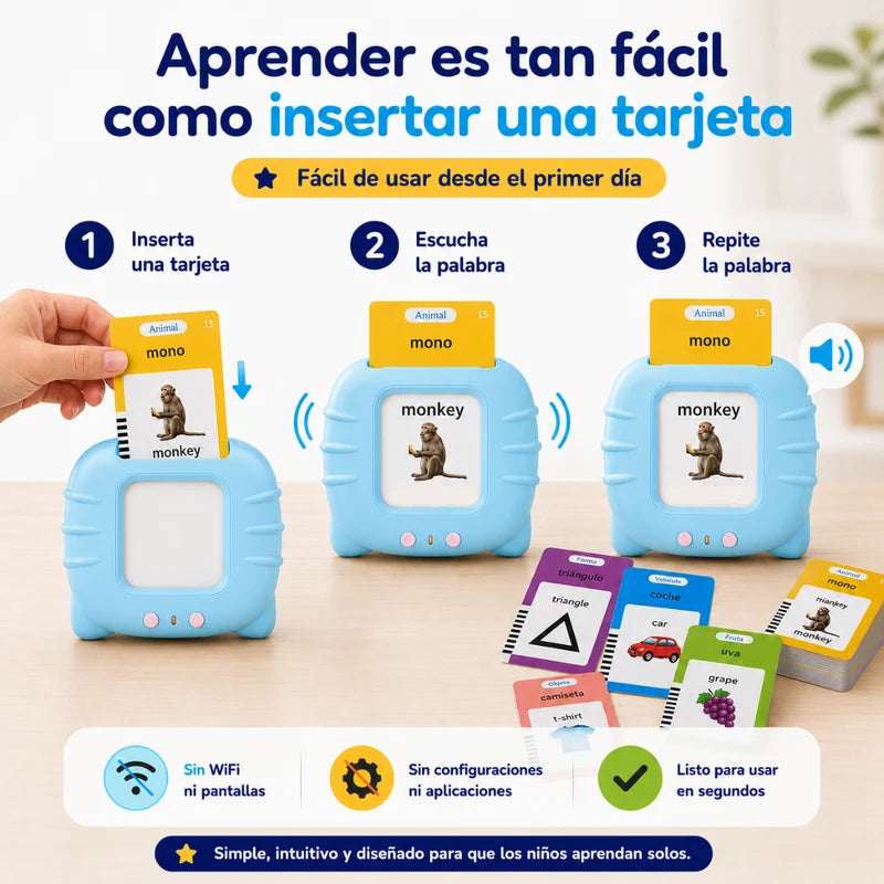 Juego lector de tarjetas de ingles